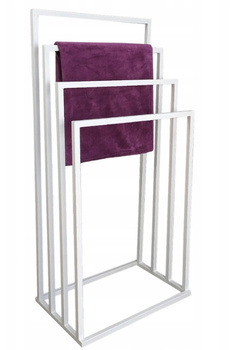 NOWOCZESNY STOJAK WIESZAK NA RĘCZNIKI 4 RAMIENNY METAL LOFT 003/W-16-4W-94B BIAŁY