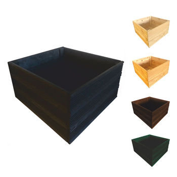 be4nature Doniczka kwadratowa modrzewiowa Antracyt 50 x 53 cm