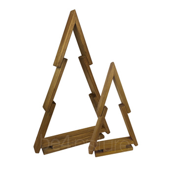 be4nature Choinka sosnowa ozdoba świąteczna Brązowa Zestaw 2 szt. (ELFO)