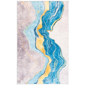 Dywan NOVO Strado nowoczesny do salonu marmurowy wzór velvet Złoty Szlak 120x170 cm