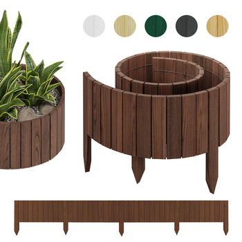 be4nature PŁOTEK RABATKOWY drewniany, obrzeże 200 x 20 cm Brązowy (Rollborder II)