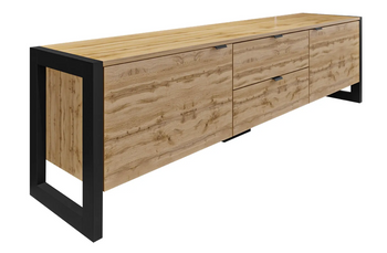 Szafka rtv do salonu WOODBLACK 160 stojąca loft