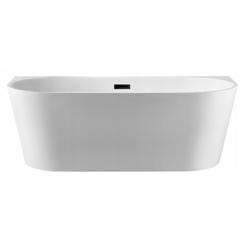 Wanna wolnostojąca przyścienna 170 x 80 cm biała z pokrywką BLACK - model 541