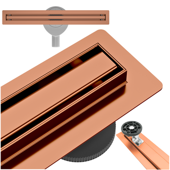 BASIC S&L Odpływ liniowy rose gold 80 cm