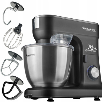Planetarny robot kuchenny TurboTronic mikser Premium Line misa 6,5L mocny moc 1200W Czarny
