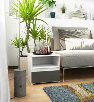 KOMODA CL1 PK BIAŁA / GRAFIT SZARY