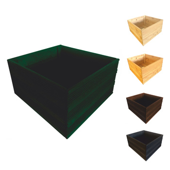 be4nature Doniczka kwadratowa modrzewiowa Zielona 50 x 53 cm