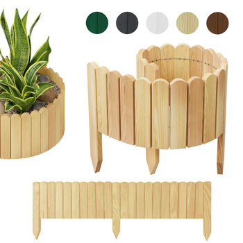 be4nature PŁOTEK DREWNIANY rabatka palisada obrzeże 100 x 30cm Naturalny (Rollborder)