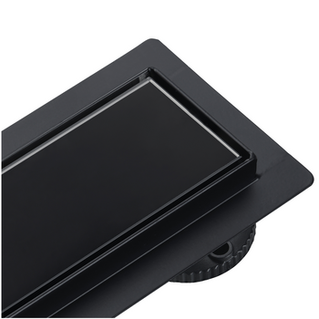 BASIC Black Glass Odpływ liniowy z panelem szklanym czarnym, 70 cm