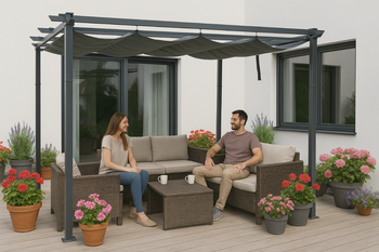 PERGOLA tarasowa ALTANA z zadaszeniem PAWILON 3x4m ogród