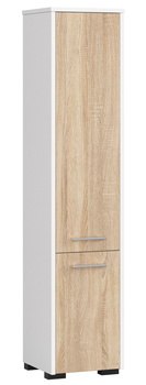 REGAŁ ŁAZIENKA FIN SŁUPEK 30 2D 140cm BIAŁY / SONOMA