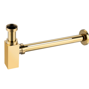 Syfon umywalkowy mosiężny kwadratowy Gold- model 1