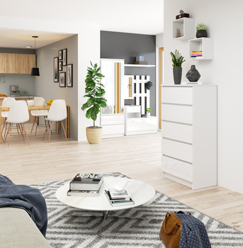 KOMODA K60 5SZ CLP PK BIAŁY POŁYSK