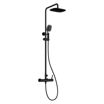 Deszczownica z bateria prysznicowa termostatyczna WEZER FIN16T-19-BLACK