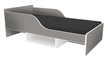 Łóżko dziecięce SMILE 180x80 szaro-białe