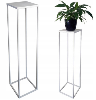 Nowoczesny Kwietnik Loft BIAŁY SIMPLE 005/K-12-1P-100B