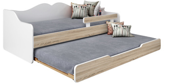 Łóżko dziecięce BELLA2 160x70 biało-sonoma