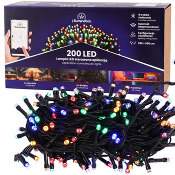 LAMPKI 200LED MULTIKOLOR - sterowane TELEFONEM