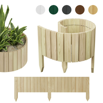 be4nature ROLLBORDER elastyczny drewniany płot 100 x 30 cm Nieimpregnowany - Rolloborder II