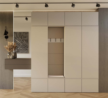 Garderoba HAGA IV 3Sz1W KASZMIR BEŻ 3x Szafa + Wieszak