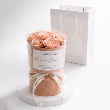 Flower box, bukiet zapachowych kwiatów mydlanych w pudełku 7szt. BUK27R