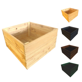 be4nature Doniczka kwadratowa modrzewiowa Nieimpregnowana 50 x 53 cm