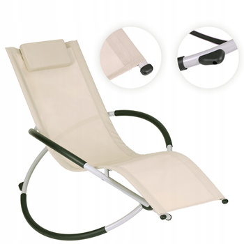 Fotel Bujany Leżak Ogrodowy Leżanka Bujana na Taras Balkon Zero