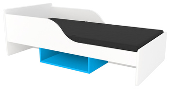 Łóżko dziecięce SMILE 140x70 biało-niebieskie