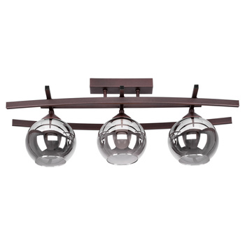 HESTIA 2372/Z-B-3/KC Brązowa lampa wisząca - Nowoczesna, 3xE27