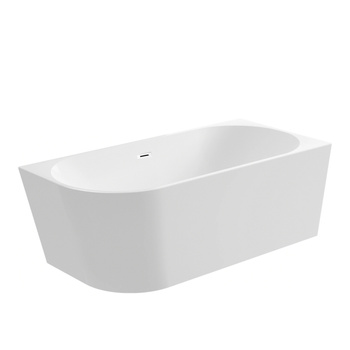 Wanna wolnostojąca narożna prawa 160 x 80 cm biała z pokrywką WHITE - model 565