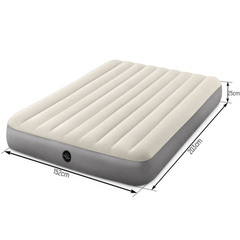 Materac welurowy dmuchany Deluxe 152x203x25 cm Intex 64103