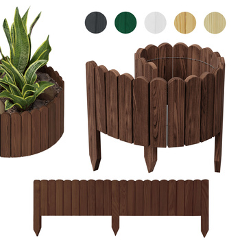 be4nature PALISADA OGRODOWA drewniana, obrzeże płotek 100 x 20 cm Brązowy (Rollborder)