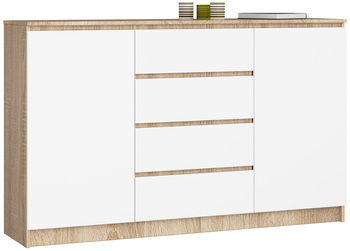 KOMODA K160 2D 4SZ CLP PK DĄB SONOMA / BIAŁY