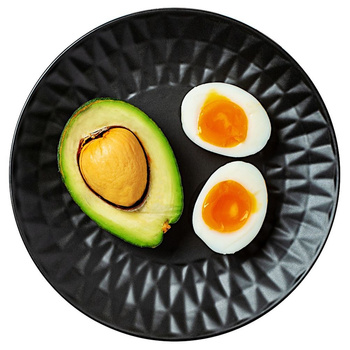 Talerz deserowy ceramiczny czarny SOHO 20 cm