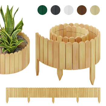 be4nature PŁOTEK DREWNIANY rabatka palisada obrzeże 200 x 30cm Naturalny (Rollborder)