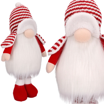 SKRZAT krasnal gnom Mikołaj Świąteczny 87cm TELESKOPOWY świecący JUMIhome