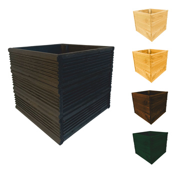 be4nature Doniczka kwadratowa modrzewiowa Antracyt 30 x 30 cm