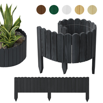 be4nature OBRZEŻE do trawnikow i rabatek, drewniane 100 x 20 cm Szary (Rollborder)