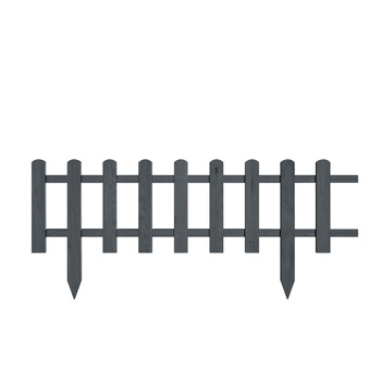 be4nature Płot ogrodowy sosnowy Antracyt 104 x 20 cm 1 szt. (Wampir)