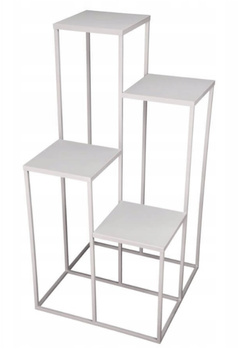 Nowoczesny Kwietnik Loft SREBRNY SIMPLE 12 070/K-12-4K-100S