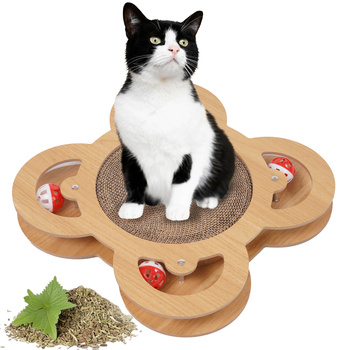 DRAPAK DLA KOTA do drapania ZABAWKA TEKTUROWY KARTONOWY  piłka poziomy