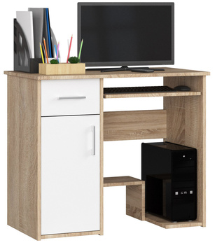 BIURKO JAY PK DĄB SONOMA / BIAŁY