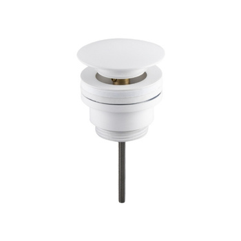 Korek umywalkowy mosiężny Klik Klak bez przelewu White k- model 4