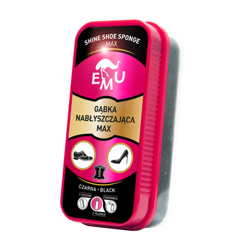 Gąbka nabłyszczająca do obuwia z pastą do butów Czarna EMU