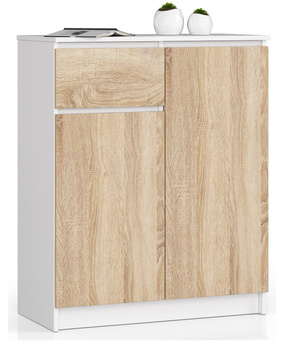 KOMODA K80 2D 1SZ CLP PK BIAŁY / DĄB SONOMA