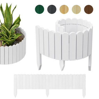 be4nature OBRZEŻE płotek ogrodowy, Rollborder drewniany 100 x 30 cm Biały (Rollborder)