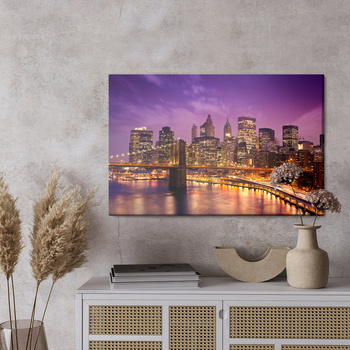 Obraz Na Płótnie Centrum Nowego Jorku Nocą Canvas Naturalny 40x30