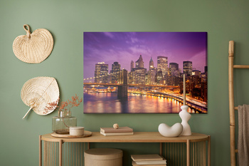 Obraz Na Płótnie Centrum Nowego Jorku Nocą Canvas 100x70