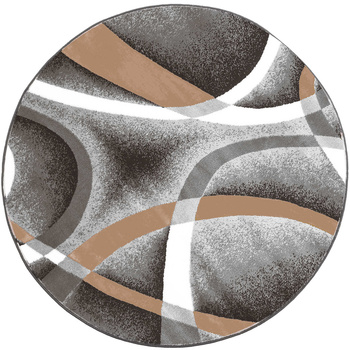 Dywan okrągły NOVO Strado nowoczesny deliktany wzór do salonu Melodia 120x120 cm