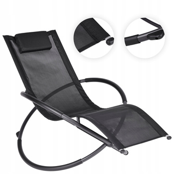 Fotel Bujany Leżak Ogrodowy Leżanka Bujana na Taras Balkon Zero